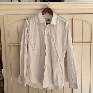 Men’s white button down shirt